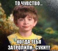 то чувство... когда тебя затролили...суки!!!