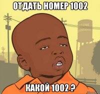 отдать номер 1002 какой 1002 ?