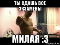 ты сдашь все экзамены милая :3