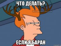 что делать? если я баран