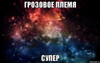 грозовое племя супер