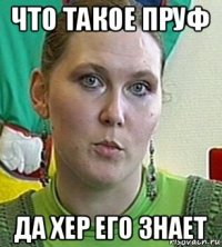 что такое пруф да хер его знает