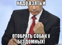 надо взять и отобрать собак у бездомных!