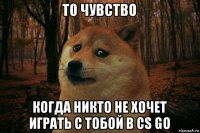 то чувство когда никто не хочет играть с тобой в cs go