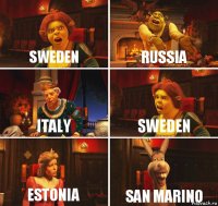 Sweden Russia Italy Sweden estonia san marino