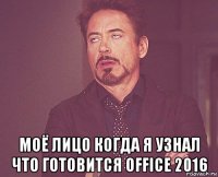  моё лицо когда я узнал что готовится office 2016