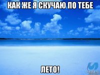 как же я скучаю по тебе лето!