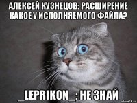 алексей кузнецов: расширение какое у исполняемого файла? _leprikon_: не знай