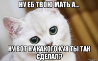 ну еб твою мать а... ну вот ну какого хуя ты так сделал?