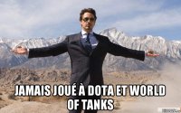  jamais joué à dota et world of tanks