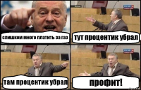 слишком много платить за газ тут процентик убрал там процентик убрал профит!