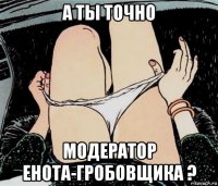 а ты точно модератор енота-гробовщика ?