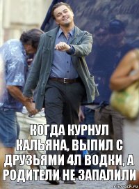 Когда курнул кальяна, выпил с друзьями 4л водки, а родители не запалили