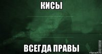 кисы всегда правы