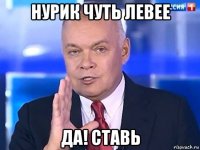 нурик чуть левее да! ставь