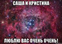 саша и кристина люблю вас очень очень!