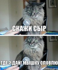 скажи сыр ГДЕ ? дай! мышку словлю