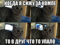 когда я сижу за компе то в друг что то упало