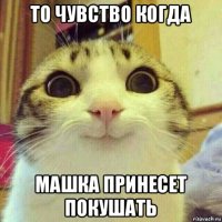 то чувство когда машка принесет покушать