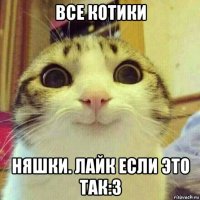 все котики няшки. лайк если это так:3