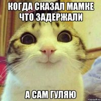 когда сказал мамке что задержали а сам гуляю