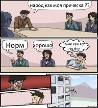 народ как моя прическа ?? Норм хорошо мне как то по фиг