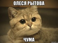 олеся рытова чума