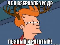 чё я взеркале урод? пьяный и рогатый!