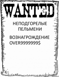 НЕПОДГОРЕЛЫЕ
ПЕЛЬМЕНИ ВОЗНАГРОЖДЕНИЕ OVER9999999$