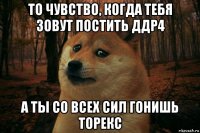 то чувство, когда тебя зовут постить ддр4 а ты со всех сил гонишь торекс