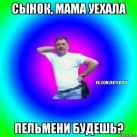 сынок, мама уехала пельмени будешь?