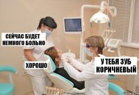 У тебя зуб коричневый