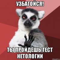 узбагойся! ты пройдёшь тест нетологии