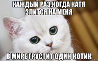 каждый раз,когда катя злится на меня в мире грустит один котик