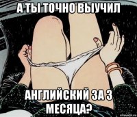 а ты точно выучил английский за 3 месяца?