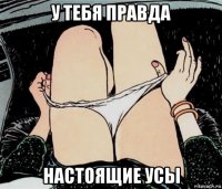 у тебя правда настоящие усы