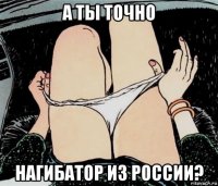 а ты точно нагибатор из россии?