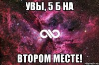 увы, 5 б на втором месте!