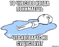 то чувство когда понимаешь что хогвартс не сущуствует