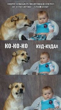 Говорят, каждый третий украинец не отвечает на "Слава Украине!" "героям слава". Ко-ко-ко Куд-кудах