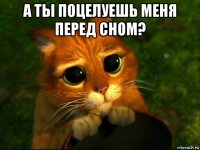 а ты поцелуешь меня перед сном? 