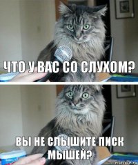 Что у вас со слухом? Вы не слышите писк мышей?