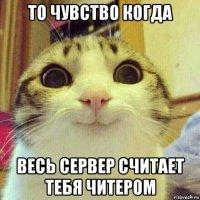 то чувство когда весь сервер считает тебя читером