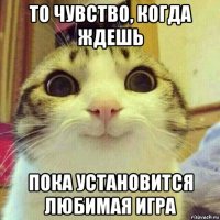 то чувство, когда ждешь пока установится любимая игра