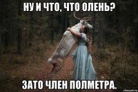 ну и что, что олень? зато член полметра.