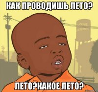 как проводишь лето? лето?какое лето?