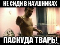 не сиди в наушниках паскуда тварь!