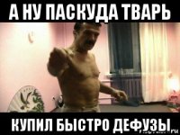 а ну паскуда тварь купил быстро дефузы