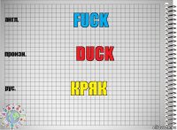 Fuck Duck КРЯК