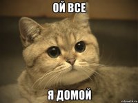 ой все я домой